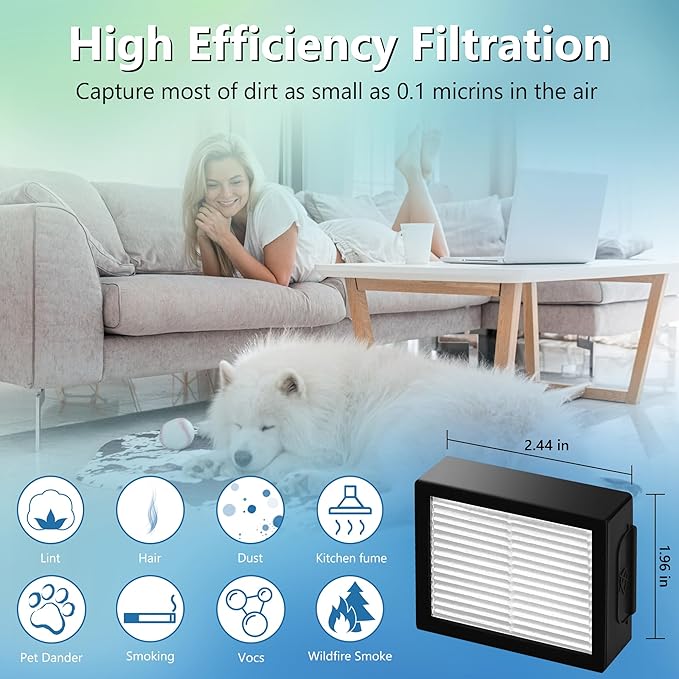 Improvedhand Filters Replacement for i-Robot Roomba E I & J Series i1+ i3 i3+ i4 i5/plus i6 i6+ i7 i7+/plus i8 i8+ E5 E6 E7 Vacuum Cleaner parts 4639161,6 Pack High Efficiency Filters+1 Cleaning Brush - AquaVibe