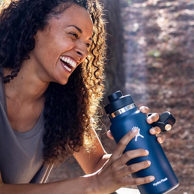 Hydro Flask Water Bottle - Insulated Stainless Steel - Wide Mouth Chug Lid, Non Spill, Leakproof in 40 Oz Dew