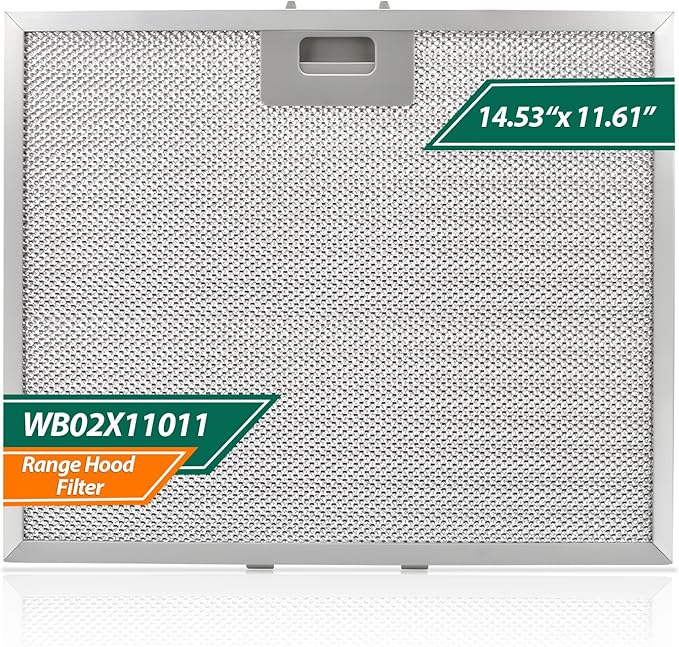 WB02X11011 Range Hood Grease Filter Compatible with GE Range Hood JV636H1SS JV636H2SS JV535H1BB JV535H1CC JV535H1WW JV535H2BB - AquaVibe