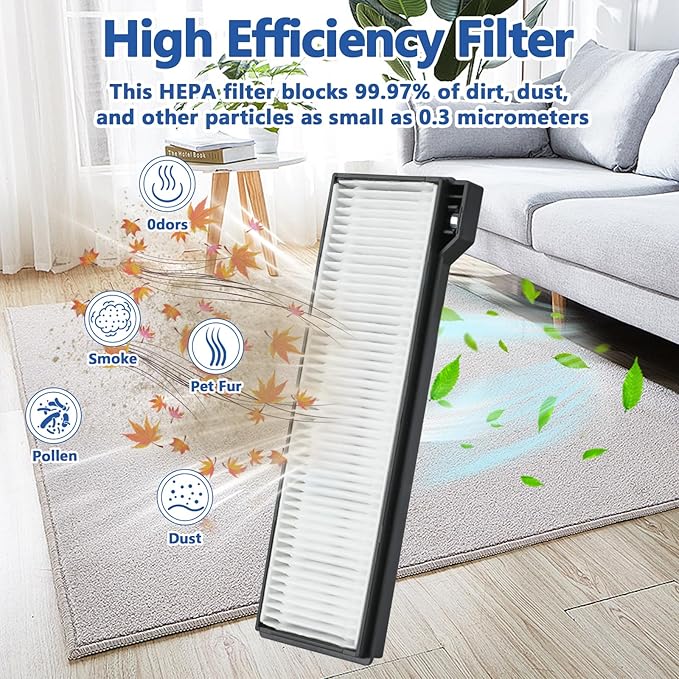 24 Pack X10 Pro Omni Replacement Accessories Kit for Eufy X10 Pro Omni Robot Vacuum Cleaner, 2 Main Brushes 4 Hepa Filter 4 Mop Pads 6 Dust Bags 6 Side Brushes 1 Screwdriver 1 Cleaning Brush - AquaVibe