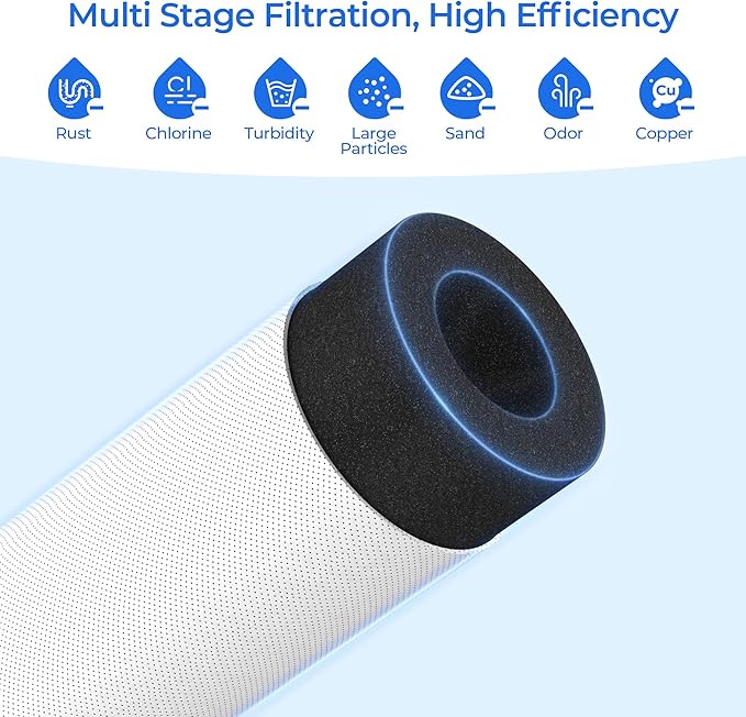 100186 Filter Replacement, Compatible with Amway eSpring UV Purifier 100185, 100186, 100187, 100188, 100189, 110720, 118384, 2 Pack