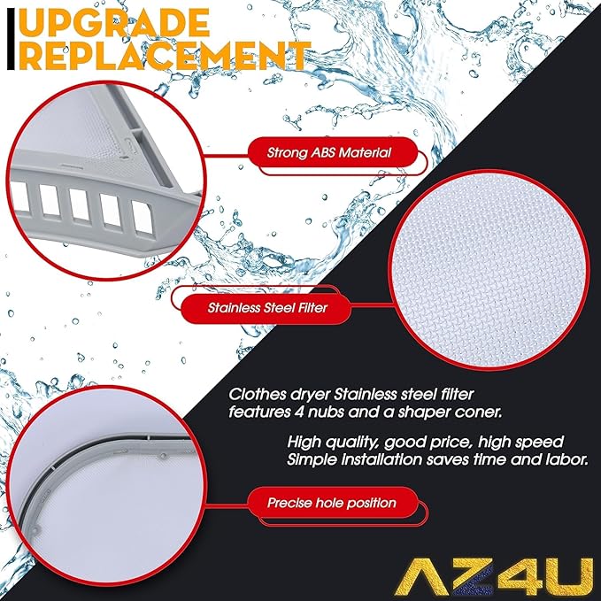 Dryer Lint Filter Screen Trap Replaces For LG DLG3051W DLG3171W DLGX3471V DLGX3471W DLGX3571V DLGX3251W DLGX3876W DLG3181W DLG3501W DLG3401W DLG3601W DLG3461W DLG2602W DLGX3901W DLGX3551V DLGX3551W - AquaVibe