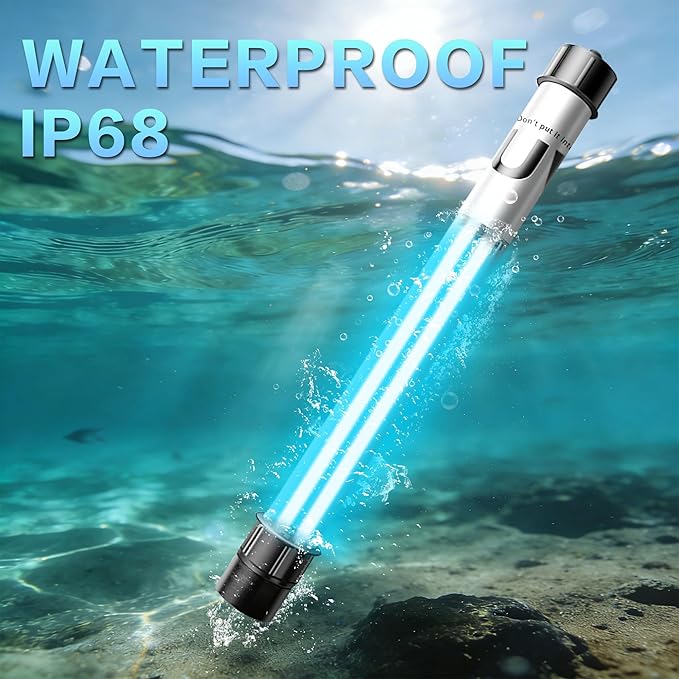 20W Pond UV Light for 100-1200 Gallon, Aquarium UV Light, UV Water Clarifier for Koi Pond, Cold Plunge, Aquarium, Swimming Pool, Spa and Fish Tank Algea Control