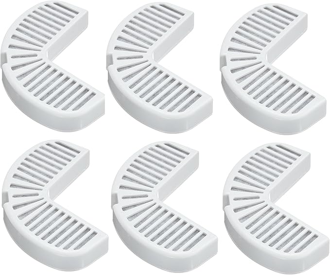 Pioneer Pet Replacement Filters for Ceramic and Stainless Steel Fountains, (6 filters)