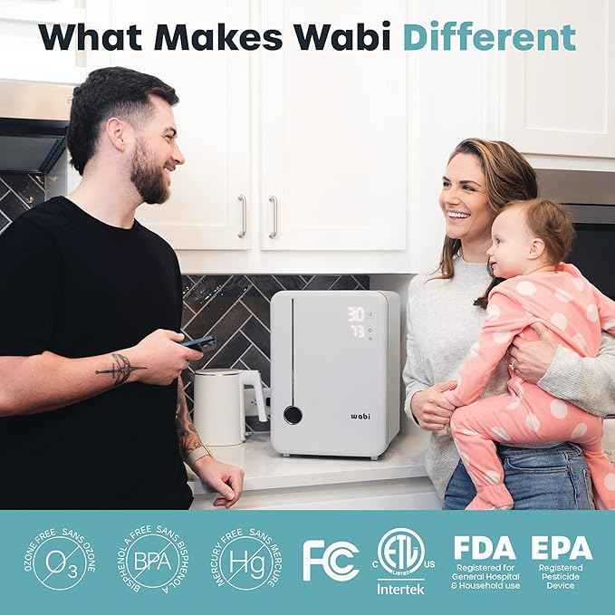 Wabi UVC LED Sanitizer & Dryer Ultra (Gray + Black Trim)