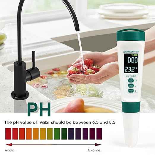 Pool Salt Tester,pH Meter with Audio, TDS/PPM Tester for Swimming Pool, Hot Tub Spas,Aquariums & Hydroponics,Battery Power