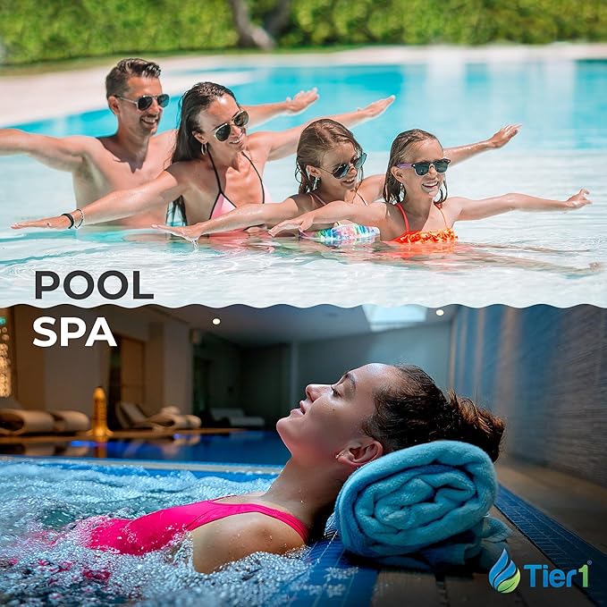 Tier1 Spa Filter Cartridge Replacement for Waterway Teleweir 35 SF - 2PK | Compatible with 817-4035, Pleatco PWW35L, Unicel 4CH-935 | 8-1/2" × 5" | Trilobal Fabric | Washable & Reusable | High Flow