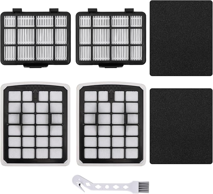 Replacment Filter Compatible with Eureka NEN186BL NEN180 Bagless Canister Vacuum Cleaner Replacement Parts, 2 Filters & 2 Dust Cup Filters Element, 4 Pack - AquaVibe