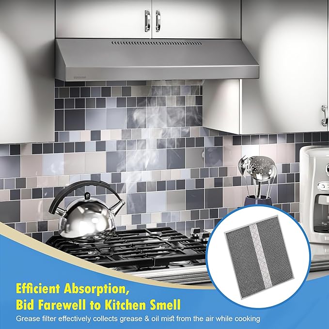 4 Pack S97020466 (HPF30) Range Hood Filter Replacement Compatible with Broan Non-Ducted Range Hood, HPF30 Charcoal Filter, 14.62" x 12.88" x 0.18"