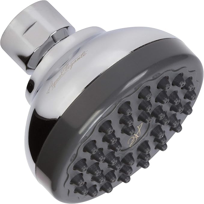 Pressure Boosting Shower Head - High Pressure Water Saver Showerhead Best For Low Flow Showers, 2.5 GPM - Chrome - AquaVibe