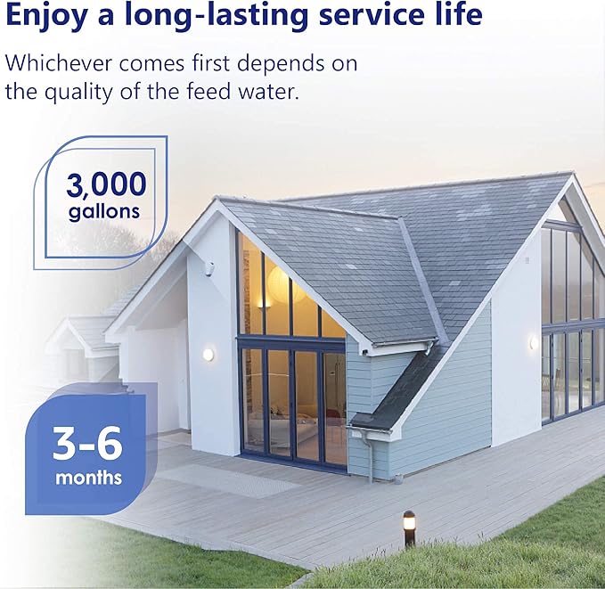 Overbest FXHSC 10" x 4.5" Whole House Water Filter, Replacement for GE FXHSC, Culligan R50-BBSA, Pentek R50-BB and DuPont WFHDC3001, American Plumber W50PEHD, GXWH40L (3 Pack) - AquaVibe