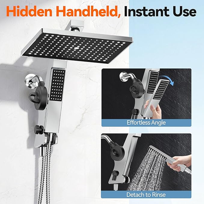 MakeFit Filtered Rain Shower Head with Handheld Combo High Pressure