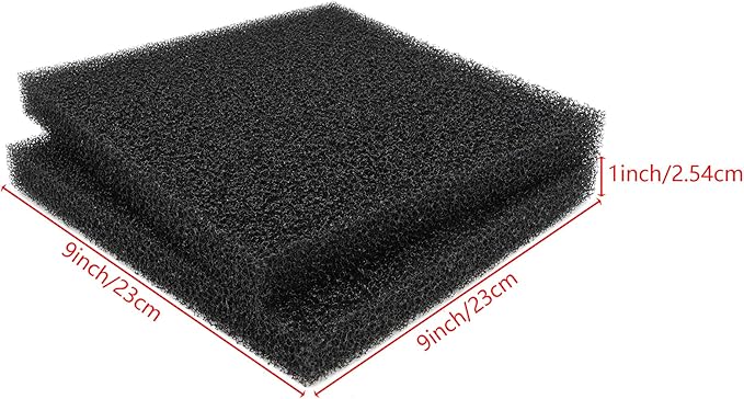 ALEGI 2 Pieces Aquarium Filter Foam Sponges Pad 20 PPI, Fish Tank Bio Sponge Coarse Sheet Filter Media Pad, Cut-to-Size Foam for Pet Filters