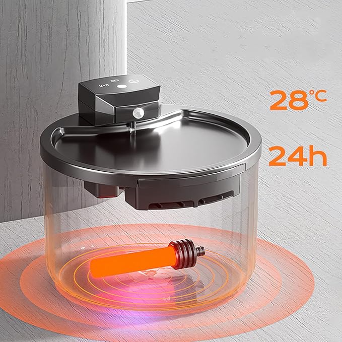 Cordless Ceramic Cat Water Fountain Constant 30°: 101.45oz/3L Automatic Super Silent Intelligent Sensor Pet Drinking Dispenser with 5000mAh Battery Dog Water Bowl Dispenser(Black 30°UVC)