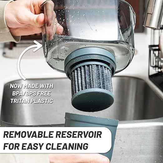 Epic Nano | Water Filter Pitchers for Drinking Water | 10 Cup | 150 Gallon Filter | Gravity Water Filter (Black & Bamboo)