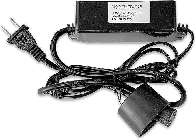 RONAQUA 100-120V 25W Electronic Ballast for 6 GPM UV Water Sterilizer with Four Prong Connection to Lamp and Green/Red Indicator Light