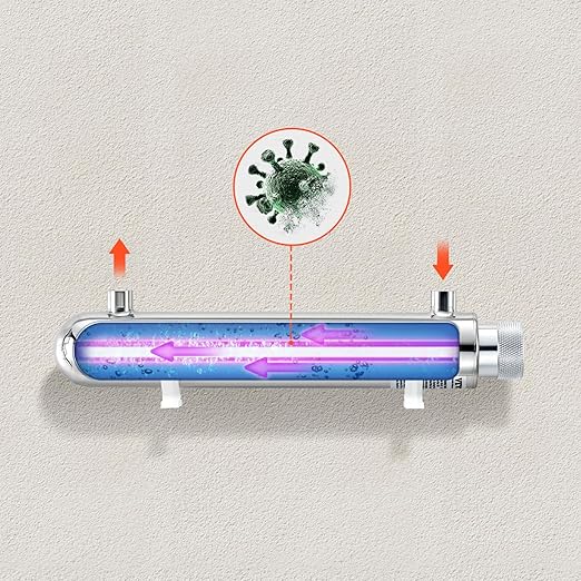 VEVOR Purifier UV Water, 12 W, 1 GPM, 110 V, Versatile Ultraviolet Water Purification Filter with Stainless Steel housing, UV Water Filter for The Whole House with Quartz Sleeve