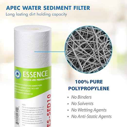 FILTER-SET-ES High Capacity Replacement Pre-Filter Set For Essence Series Reverse Osmosis Water Filter System Stage 1-3 & APEC MEM-ES-50 50 GPD Membrane Replacement Filter