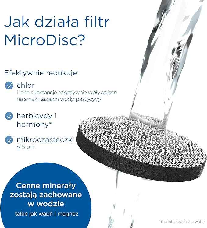 BRITA Water Filter Bottle Light Blue (600ml) incl. 2x MicroDisc Filters - packaging may vary