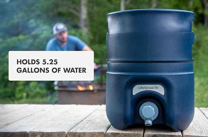 LifeStraw Escape – High-Flow Portable Pressurized Water Purifier with 3-Stage Filtration for Group Use, Emergency Preparedness, and Outdoor