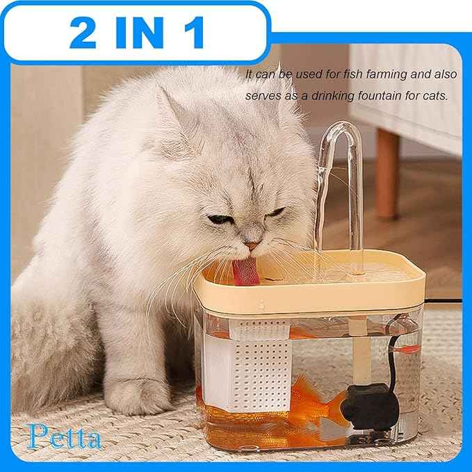 USB Cat Water Fountain,Dog Water Dispenser for Camping,Automatic Pet Fountain with Acrylic Curved Outlet Tube,Bowl,1 Filter Cotton,Outdoors,Green PC101-5