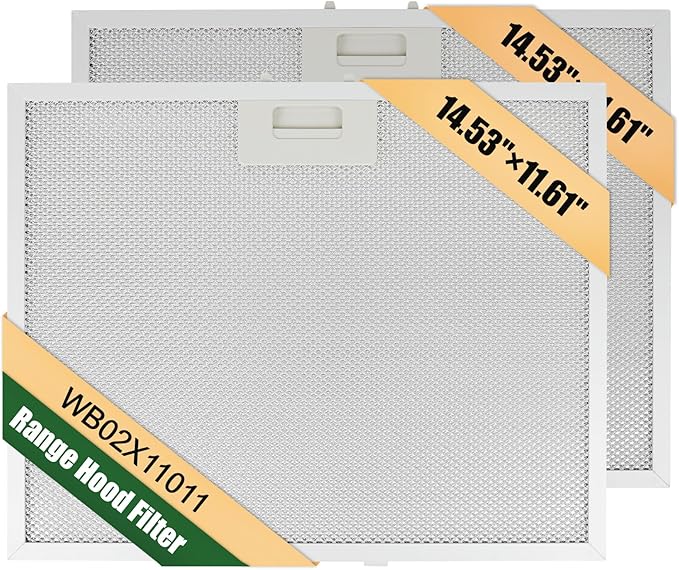 2 Pcs WB02X11011 Range Hood Grease Filter (14.5