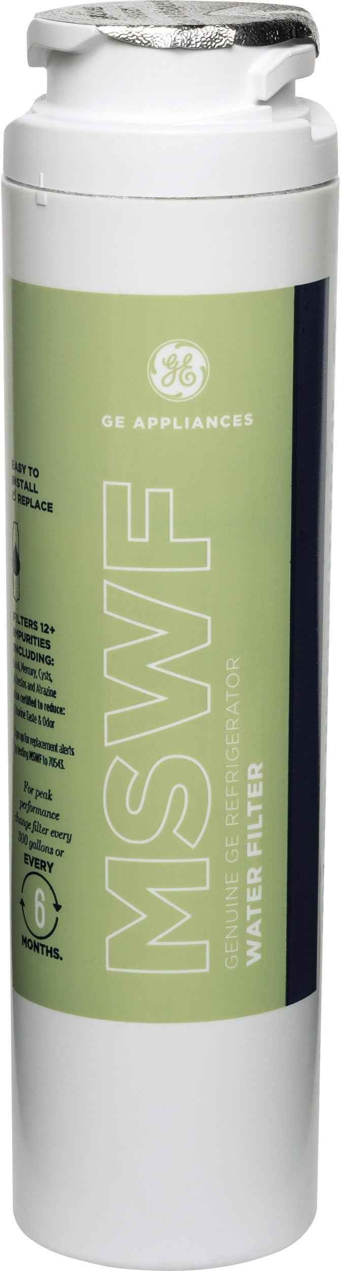 GE MSWF Refrigerator Water Filter | Certified to Reduce Lead, Sulfer, and 50+ Other Impurities| Pack of 1