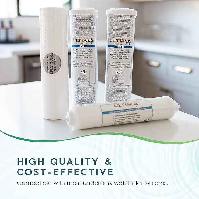 Ultima 4-Stage Water-Filter System with 50 GPD Reverse-Osmosis Membrane and FPT Connect Post Filter