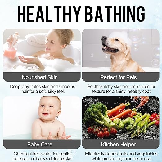 10-Stage Bath Filter for Tub,Reduces Chlorine,Heavy Metals, Fluoride-Hard Water Softener,pH Balance,Vitamin C-BPA-Free,Easy Install Bath Water Filter for Tub Faucet (3000Gal,Universal Fit) Upgraded - AquaVibe