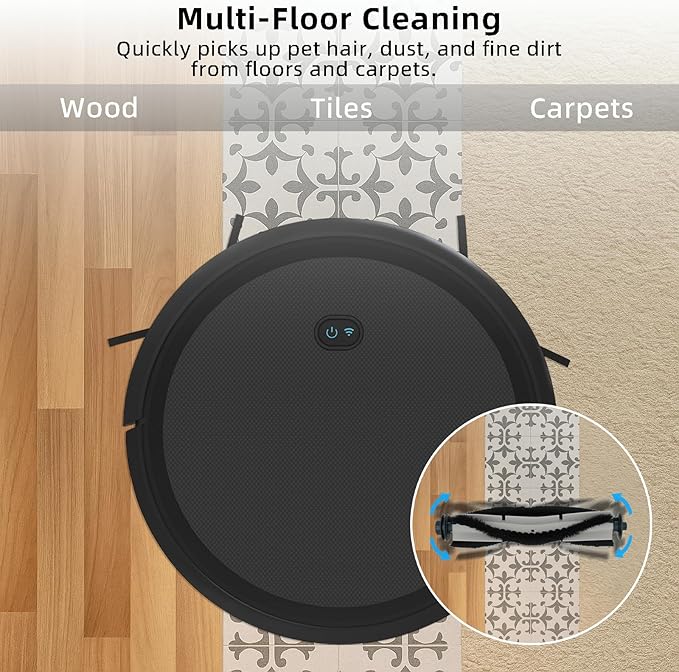 SmartClean 2000 Accessories Kit for Ionvac SmartClean 2000 Robovac Vacuum Replacement Parts - 2 Main Brush, 1 Roller Cover, 6 Hepa Filters, 6 Side Brush, 2 Hepa Filter with Frame - AquaVibe