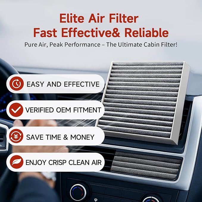 CP138 (CF10138) Cabin Air Filter with Activated Carbon Replacement for Toyota Highlander (2001-2007), Lexus IS300 (2001-2005), RX300 (1999-2003)