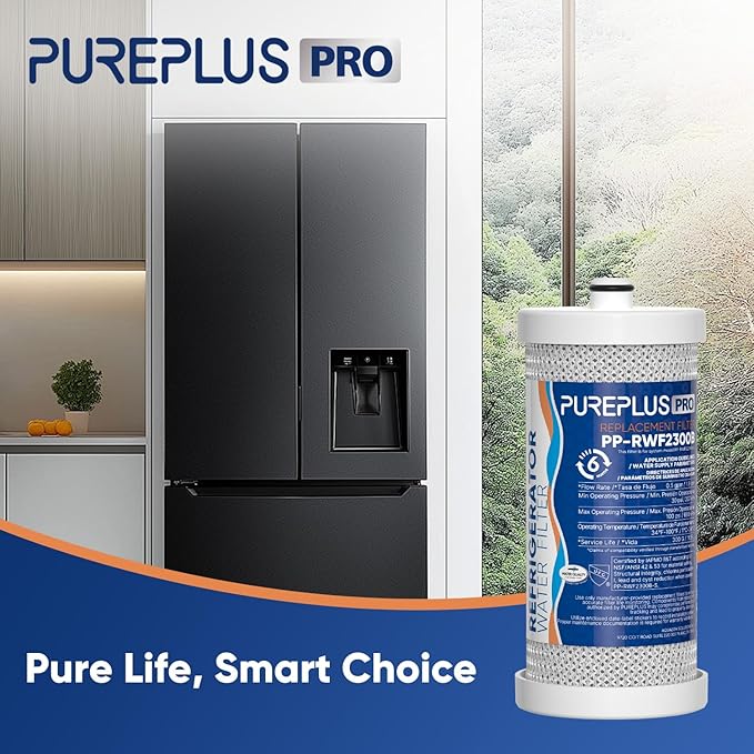 PUREPLUS WF1CB NSF 53&42 Certified for Frigidaire PureSource WFCB, RG100, NGRG2000, WF284, Kenmore 9910, 469906, 469910, RF100, RWF1030, MPF16135, RWF2300A, 9913, 9906 Refrigerator Water Filter, 2Pack