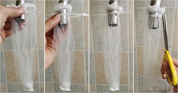 24 Pack Washing Machine Hose Lint Traps Washer Lint Catcher Dog Pet Hair Remover Laundry Lint Mesh Filters with Cable Ties