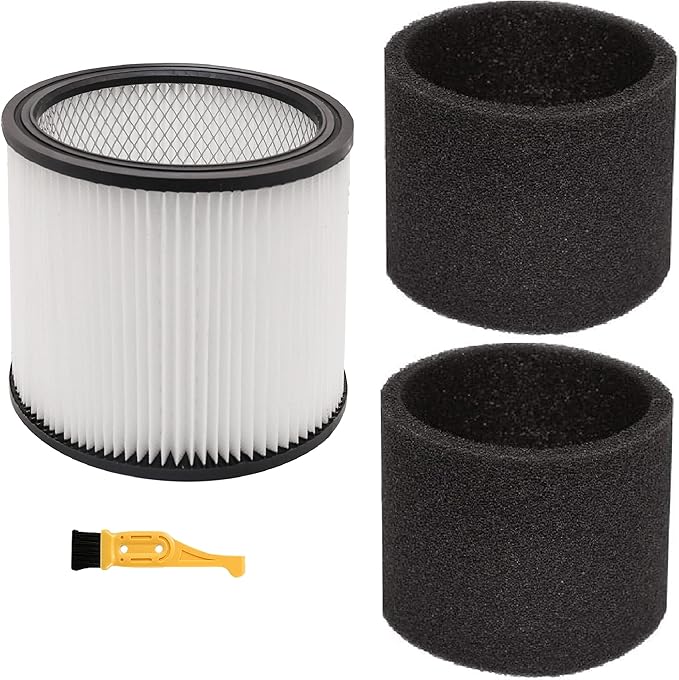 Replacement 90304 90350 90333 9030462 Cartridge Filter Foam Sleeve Compatible with Shop-Vac 5 Gallon Up Wet/Dry Vacuum Cleaners Compare to Part # 90304,90585 - AquaVibe