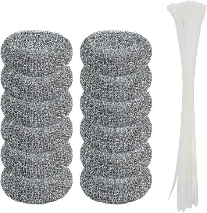 12 Pack Washing Machine Lint Traps Snare Filter Screen Stainless Steel Mesh Ties - AquaVibe
