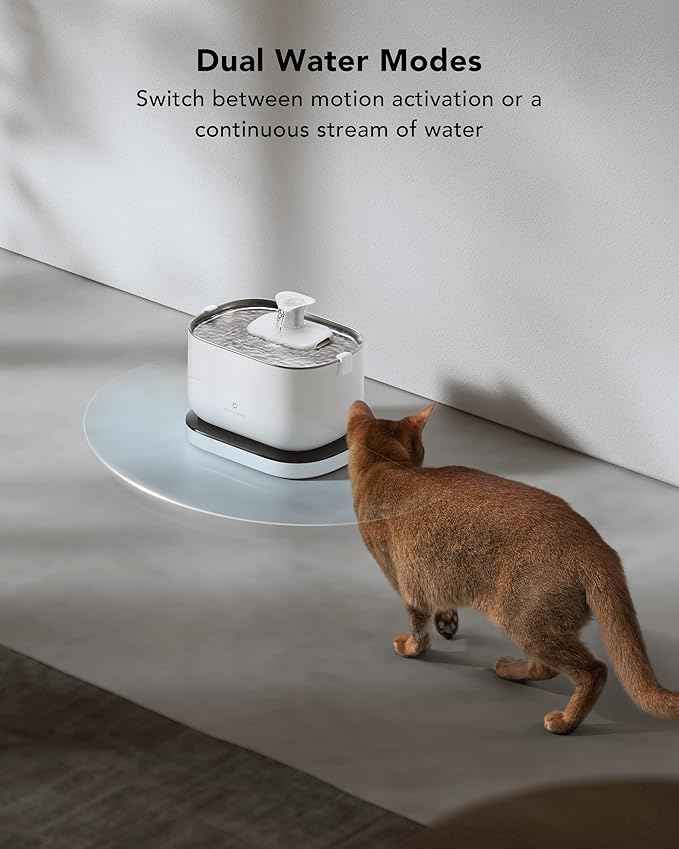 Bundle of PETLIBRO Cat Water Fountain + 8 Packs Genuine Replacement Filters 4 Months Set, Cordless Pet Water Fountain Battery Operated, Cat Fountain with Stainless Steel Tray, Easy to Clean BPA-Free