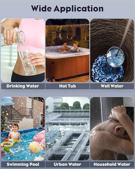 Pawfly 16 in 1 Drinking Water Test Kit, 50 Strips for Tap Water Well Swimming Pool Aquarium Spa, Home Water Quality Test Strips for pH Hardness Chlorine Lead Iron Copper Nitrate Fluoride & More