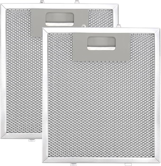 W10915369 Range Hood Filter Replacement, Compatible with Whirlpool,Kitchen Aid, Jenn Air, 3-Layer Aluminum Mesh Grease Filter 8.75X7.5Inch, Huare Aluminum Range Hood Vent Filters, 2Pcs - AquaVibe