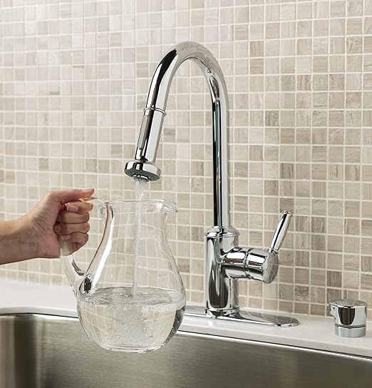 GE Single Stage Under Sink Water Filter System, Water Filtration System Reduces Impurities in Water, Easy Install, No Plumbing Required, Replace Filter (FQK1K) Every 6 Months, GXK185KBL