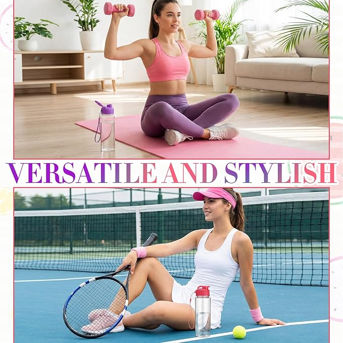 Domensi 100 Pieces Water Bottle Bulk 17 oz Sport Drink Bottles with Handle Strap Adults Reusable Large container for Adults Fitness Gym