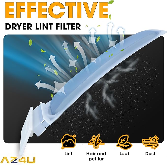 AZ4U W10717210 W11522758 Dryer Lint Filter Case Screen Replacement for Kenmore, Whirlpool, Maytag, Crosley Dryer replaces W10641634 W11451394 W11538107 348846, 348851, 689465, 8557857, 8557882 Etc