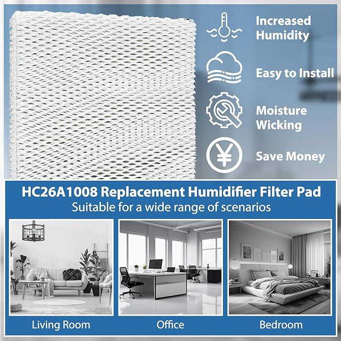 MaxLLTo Replacement Humidifier Filter Compatible for Totaline P110-3545 for Carrier HUMCCLBP2217 HUMCCLBP2317 HUMCALBP2317 HUMCCLBP2417 HUMCALBP2417 HUMCCLFP1218 HUMCCLFP1318 HUMCALFP1318 - AquaVibe