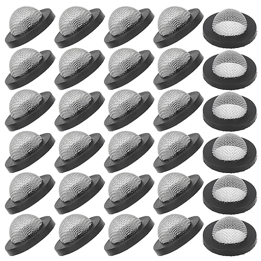 DFD 30 Pcs Hose Filter Washers, Stainless Steel Hose Washer, Garden Hose Screen Filter Fittings for 3/4 Inch Garden Hose Connector & 5/8