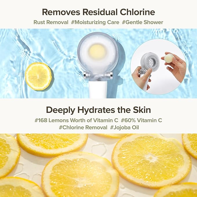 Vita Replacement Filter for Shower Head, Vitamin C Filter Refill Fragrance free