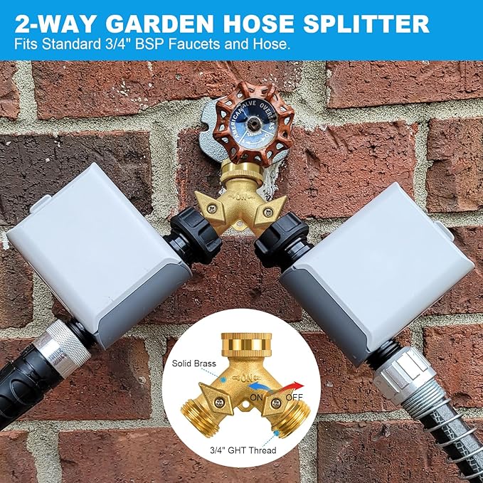 AUH Water Pressure Regulator Filter Kit for RV Camper, Fresh Water Kit All-in-One with Inline Water Filter,Hose Splitter, Brass Elbow,Flexible Connector, Hose Quick Connects,Leak Repair Kit