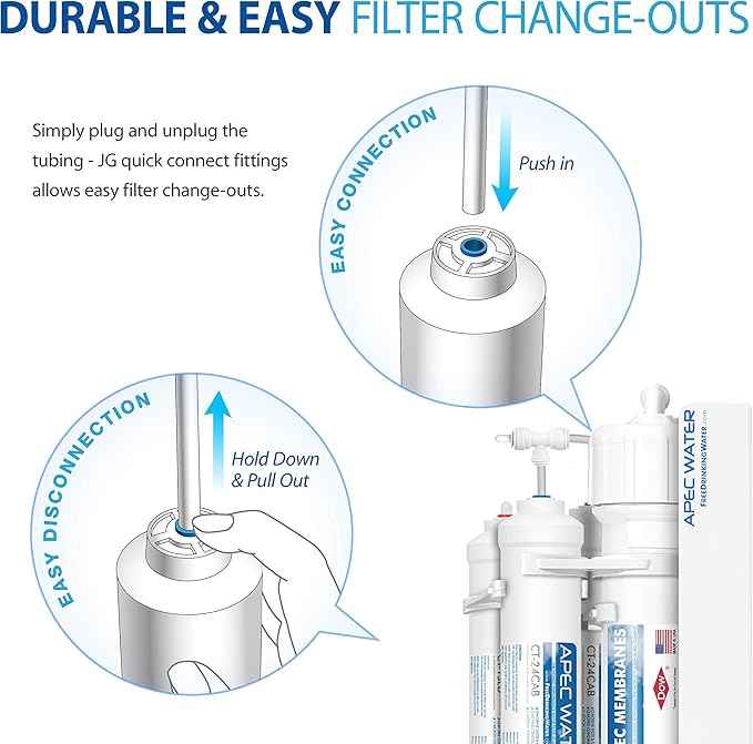 APEC Water Systems RO-QUICK90 Ultimate Supreme Compact Size with Quick Connect Easy Change Filters Undersink Reverse Osmosis System