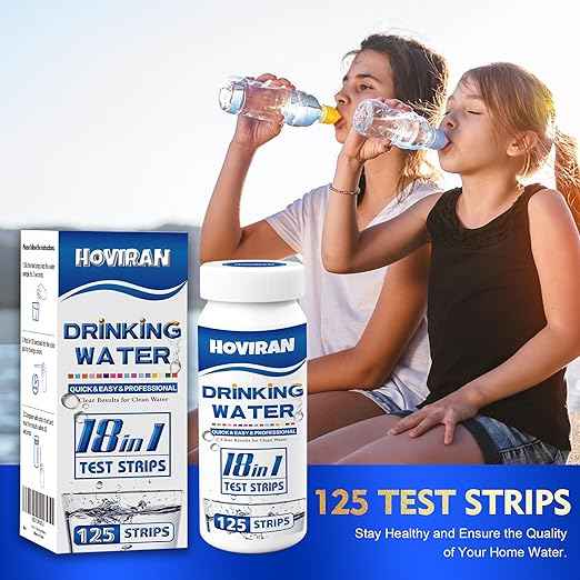 Water Testing Kits for Drinking Water,125 ct Drinking Water Test Strips,Home,Well Water Testing Kit for Lead, Water Hardness,Iron,Copper,Heavy Metal,Chlorine,Nitrate and More