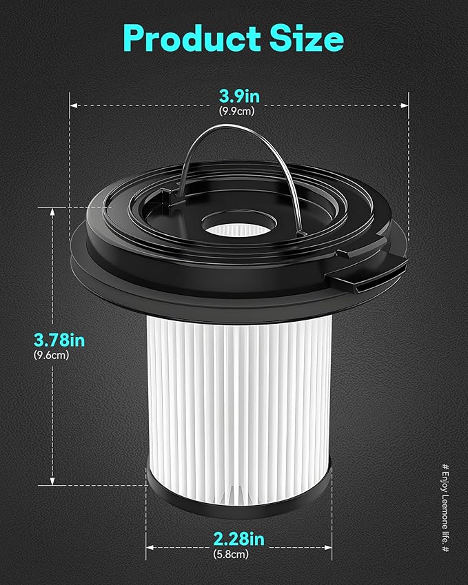 Leemone Filter Replacements for Bissell CleanView XR 200W / CleanView XR Pet 300W / Powerlifter Turbo Cordless Stick Vacuum Cleaner 3789, 3789U, 3789X, 3797, 3797V, 3797W, Part 1638010, 4 Pack - AquaVibe