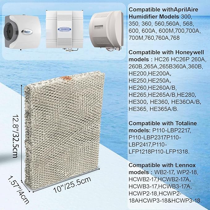 35 Water Panel Humidifier Filter Replacement Made of Aluminum Mesh for AprilAire Humidifier Models 350, 360, 560, 560A, 568, 600, 600A, 600M, 700, 700A, 700M, 760, 760A, 768 (2Pack)