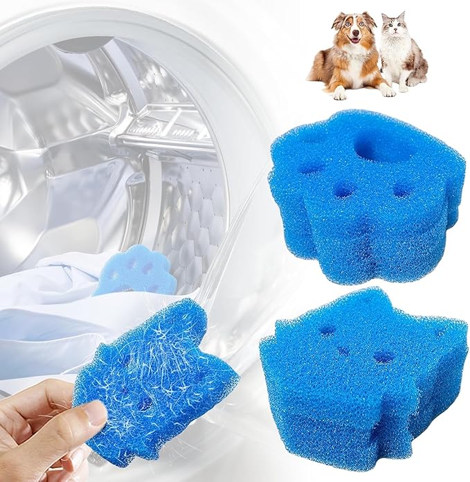 Reusable Pet Hair Remover for Laundry, Effective Cat & Dog Hair Catcher for Washer & Dryer, Lint and Fur Remover for Clothes, Bedding, Safe and Durable for All Fabrics (6) - AquaVibe